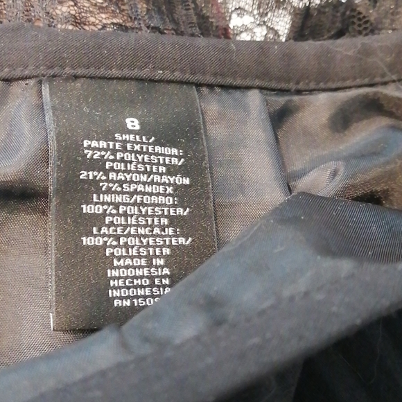 Apostrophe Stretch Black Accordian Skirt w… - Picture 8 of 11